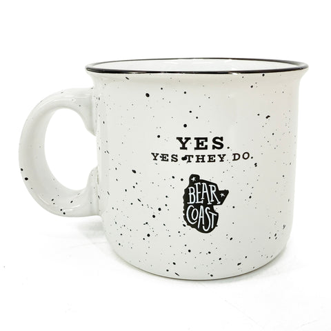 Bears in the Woods Speckled Enamel Mug