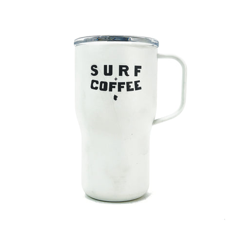 surf and coffee stainless steel cup