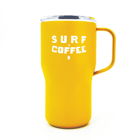 surf and coffee stainless steel cup