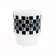 Checkered Milk Glass Mug - 8oz